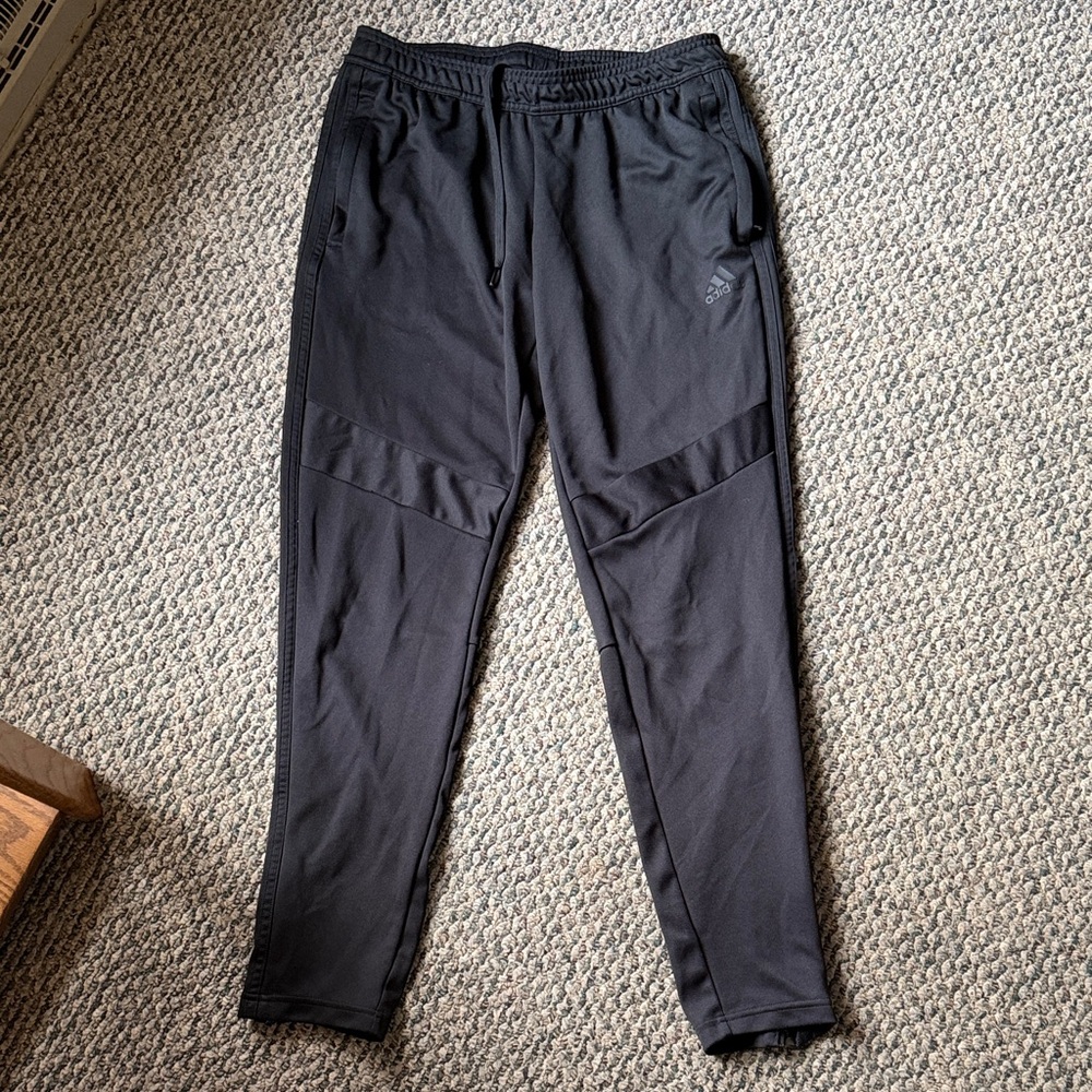 adidas Black Women's Track Pants with Tapered Leg
